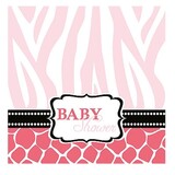 Servet Babyshower Wild Safari Pink 16 pieces 33 x 33cm Servet Babyshower Wild Safari Pink 16 pieces 33 x 33cm