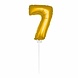 Ballonfolie 7 Gold mit Stick | 36cm Ballonfolie 7 Gold mit Stick | 36cm