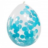 Ballons bleus confettis | 4 pièces Ballons bleus confettis | 4 pièces