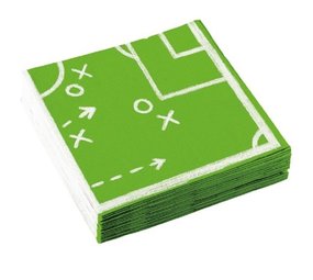Amscan Voetbal Servetten Kicker Party 33x33cm | 20 stuks