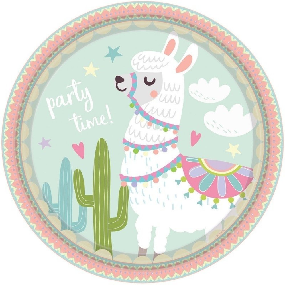 Bord Lama Party time  23cm | 8 stuks