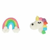 Fun Cakes Sugar decoration rainbow and unicorn 12 pieces Fun Cakes Sugar decoration rainbow and unicorn 12 pieces