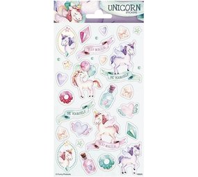 Globos Nordic Autocollants à paillettes Licorne | par feuille