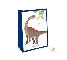 Amscan Traktatiezakjes Happy Dinosaurus met stickers | 4 stuks Amscan Traktatiezakjes Happy Dinosaurus met stickers | 4 stuks