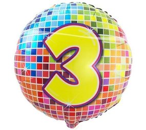 Folat Folie ballon 3 jaar Birthday Blocks Folat Folie ballon 3 jaar Birthday Blocks