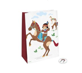 Behandelt Bag Indianer Tepee und Tomahawk 4 Stücke Behandelt Bag Indianer Tepee und Tomahawk 4 Stücke