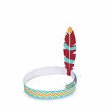Headband Indians Tepee & Tomahawk 4 pieces