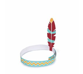 Headband Indians Tepee & Tomahawk 4 pieces Headband Indians Tepee & Tomahawk 4 pieces