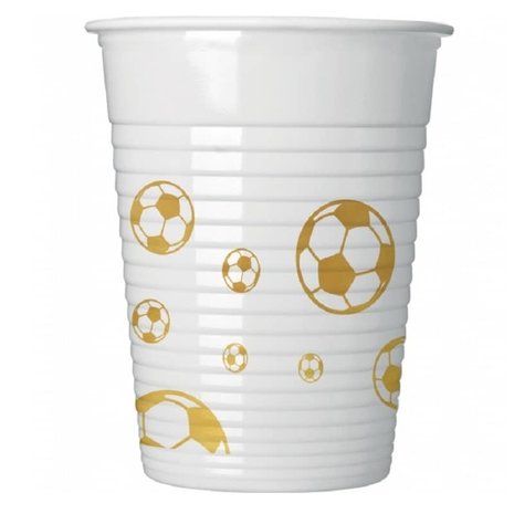 Beker Voetbal Goud 200ml | 8 stuks Beker Voetbal Goud 200ml | 8 stuks