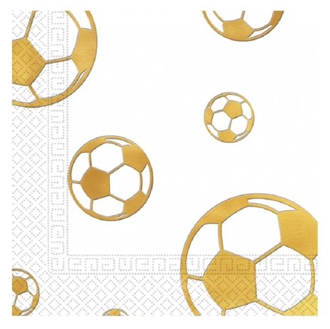 Serviettes de football Gold | 15 pièces Serviettes de football Gold | 15 pièces