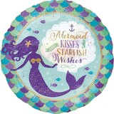 Anagram Mermaid Wishes Folie Ballon 45cm | per stuk Anagram Mermaid Wishes Folie Ballon 45cm | per stuk