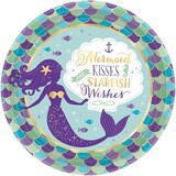 Amscan Mermaid Wishes Plates 23cm | 8 pieces