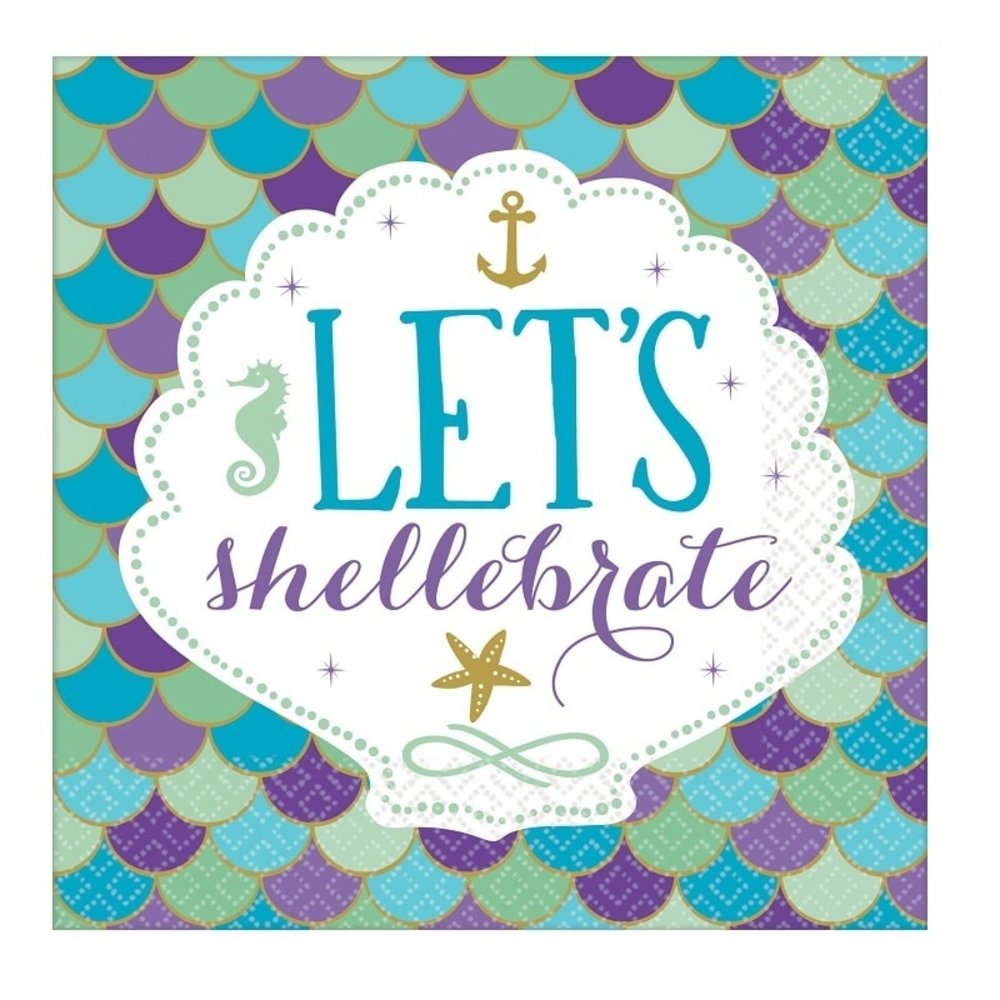 Mermaid Wishes Servetten 33x33cm | 16 stuks