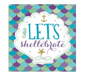 Mermaid Wishes Napkins 33x33cm | 16 pieces