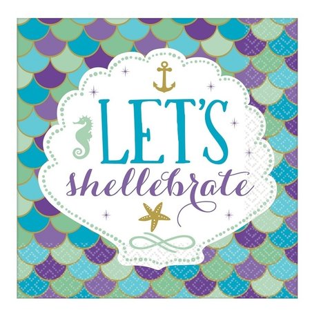 Mermaid Wishes Napkins 33x33cm | 16 pieces