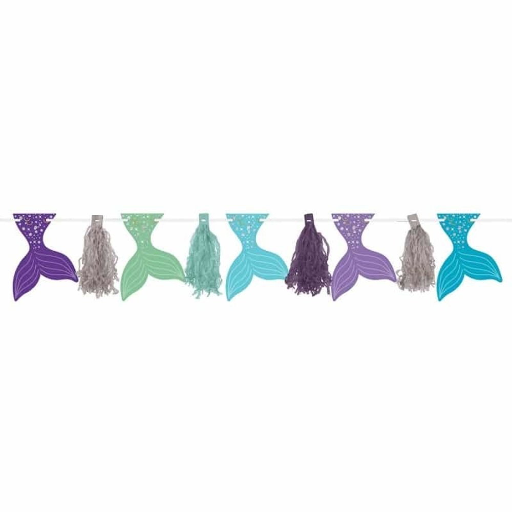 Amscan Mermaid Wishes Zeemeerminnenstaart Tassel Slinger 304cm | per stuk Amscan Mermaid Wishes Zeemeerminnenstaart Tassel Slinger 304cm | per stuk