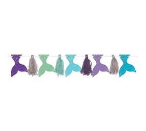 Amscan Mermaid Wishes Zeemeerminnenstaart Tassel Slinger 304cm | per stuk Amscan Mermaid Wishes Zeemeerminnenstaart Tassel Slinger 304cm | per stuk