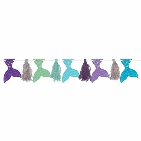 Amscan Mermaid Wishes Mermaid Tail Tassel Garland 304cm | per piece Amscan Mermaid Wishes Mermaid Tail Tassel Garland 304cm | per piece