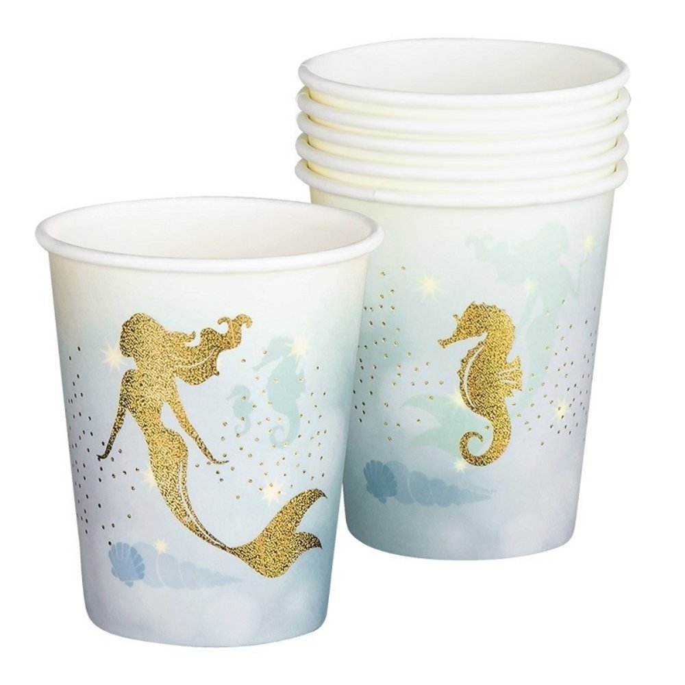 Tasses de sirène paillettes | 6 morceaux