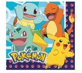 Amscan Pokemon Serviettes 33x33cm | 16 pièces