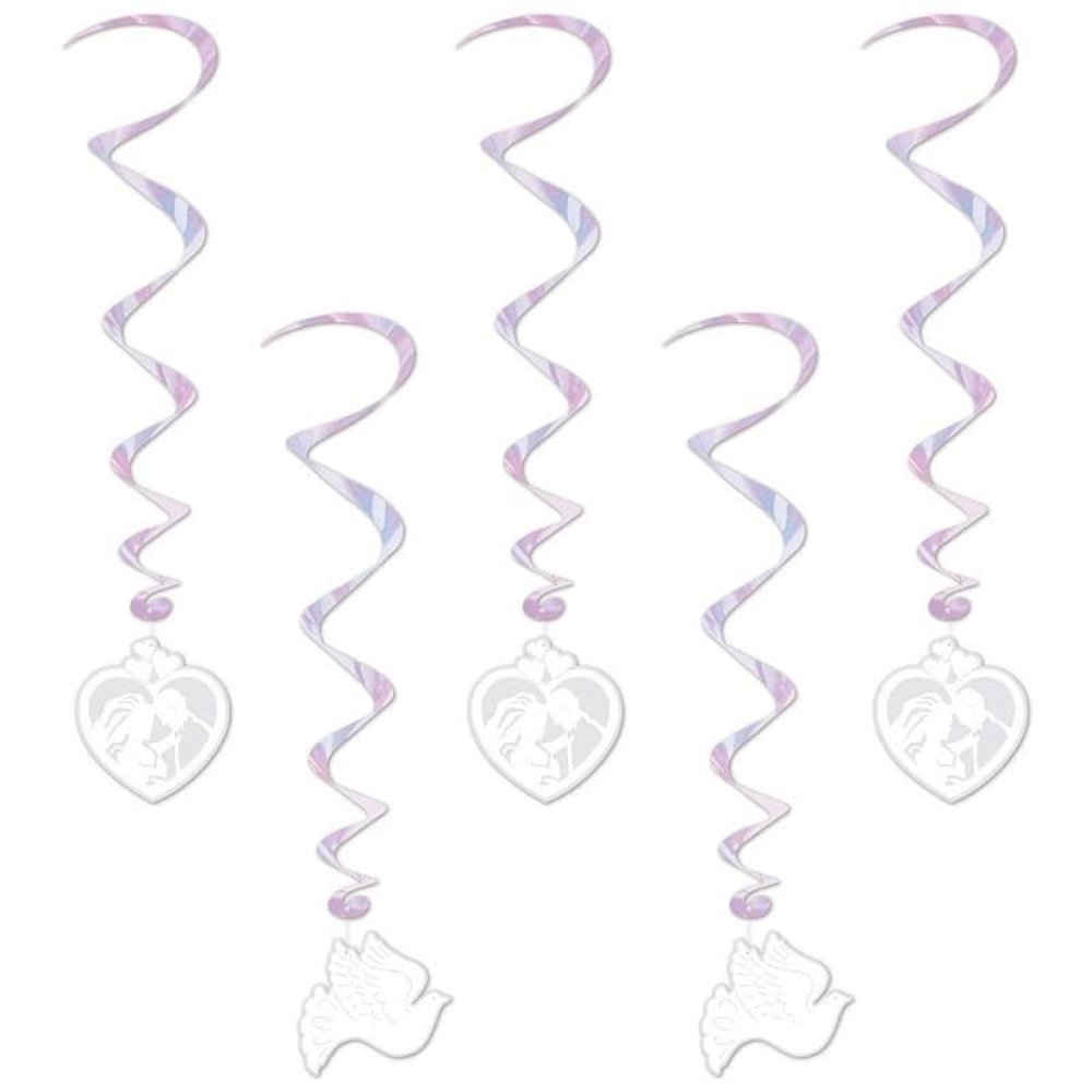 Décoration suspendue Swirls de mariage 5 pièces Décoration suspendue Swirls de mariage 5 pièces