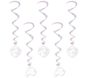 Hanging decoration Wedding Swirls 5 pieces Hanging decoration Wedding Swirls 5 pieces