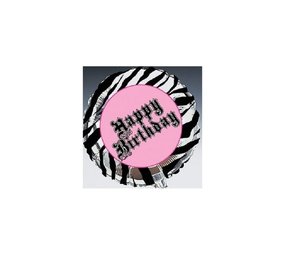Folie ballon Zebra Passion Happy Birthday | 43 cm Folie ballon Zebra Passion Happy Birthday | 43 cm
