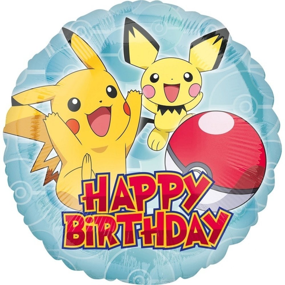 Amscan Ballon en aluminium Joyeux anniversaire Pokémon | par unité