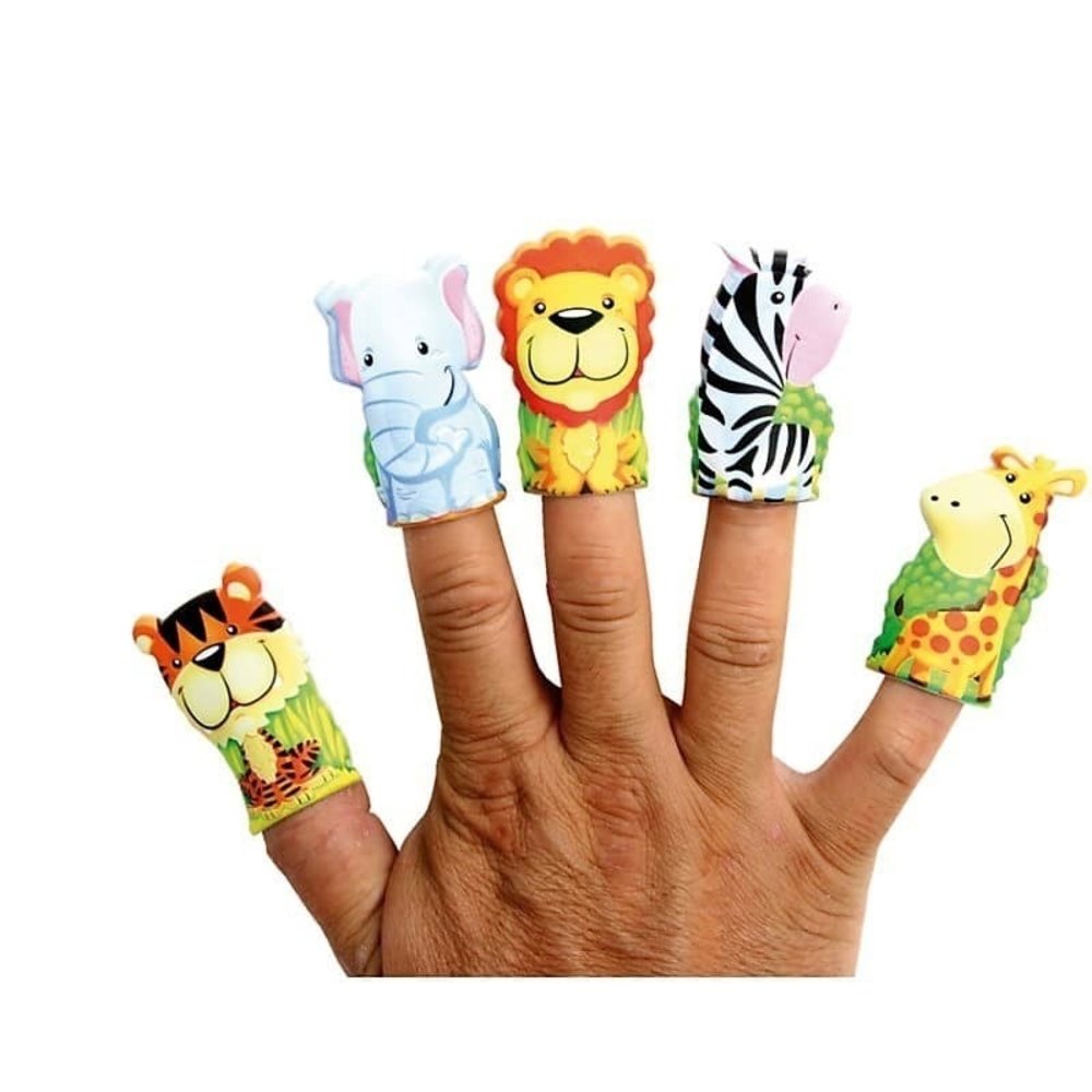 Marionnettes doigts jungle animaux par pièce