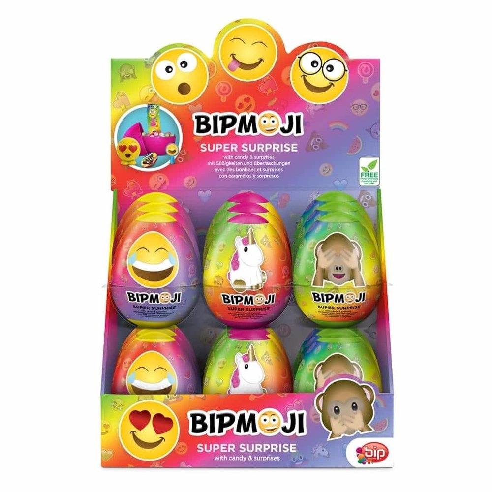 Surprise egg emoji with candy