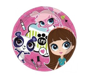 Plate Littlest Pet Shop Girls 23cm | 8 pieces