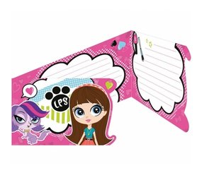 Uitnodiging Littlest Pet Shop girls 6 stuks Uitnodiging Littlest Pet Shop girls 6 stuks