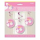 Decoration Swirl Ooievaar Baby Pink 3 Pieces Decoration Swirl Ooievaar Baby Pink 3 Pieces