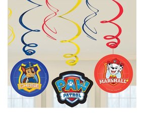 Procos Party Paw Patrol Happy Swirl Accrocher Décoration | 6 morceaux Procos Party Paw Patrol Happy Swirl Accrocher Décoration | 6 morceaux