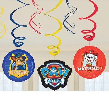 Procos Party Paw Patrol Happy Swirl Hang Decoration | 6 pieces