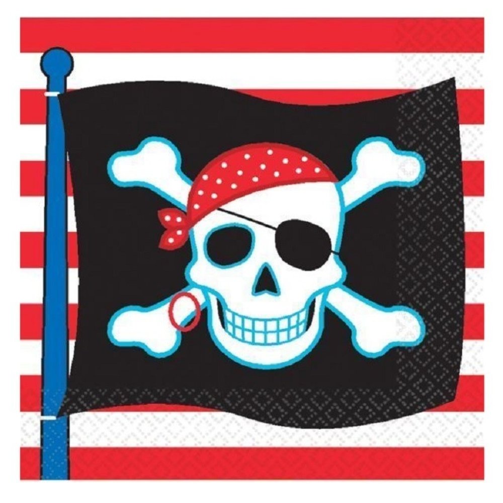Servet Pirate Party 33x33cm 16 Stücke Servet Pirate Party 33x33cm 16 Stücke