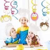 Amscan Petites cuisiniers suspendus Décoration 6 pièces Amscan Petites cuisiniers suspendus Décoration 6 pièces