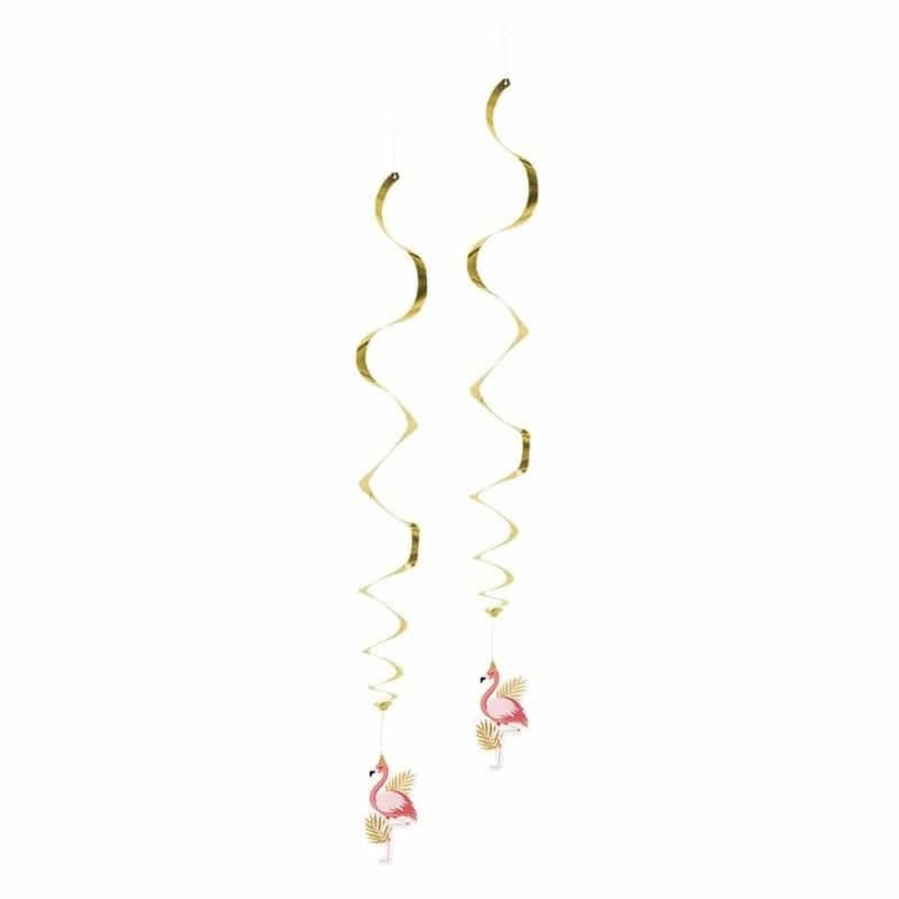 Boland Decoratie swirl Flamingo 2 stuks Boland Decoratie swirl Flamingo 2 stuks