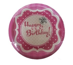 Teller Happy Birthday Pink 23cm | 8 Stücke Teller Happy Birthday Pink 23cm | 8 Stücke