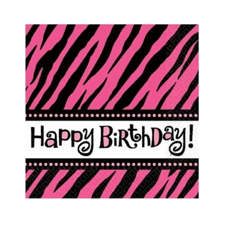 Serviette Zebra Pink-Zwart 16 Stücke Serviette Zebra Pink-Zwart 16 Stücke