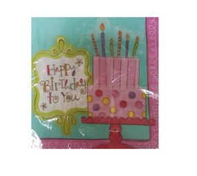 Servet Sweet Stuff Birthday  33x33cm | 16 stuks Servet Sweet Stuff Birthday  33x33cm | 16 stuks