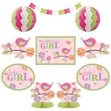 Decoratie kit tweet baby girl  10 delig Decoratie kit tweet baby girl  10 delig