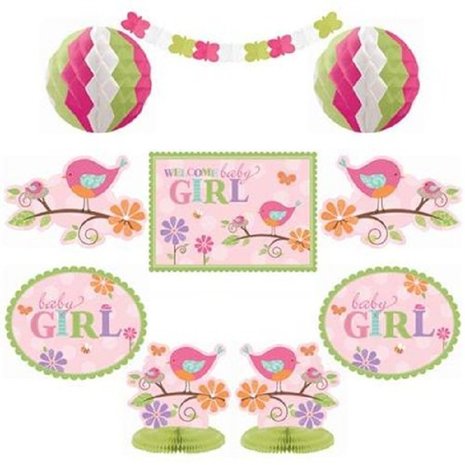 Kit de décoration Tweet Baby Girl 10 pièce