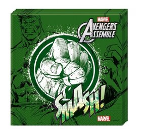 Servet Avenger Hulk 33x33cm 20 stuks Servet Avenger Hulk 33x33cm 20 stuks