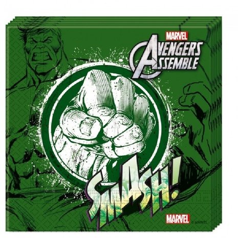 NAPKIN AVENGER HULK 33X33CM 20 pièces