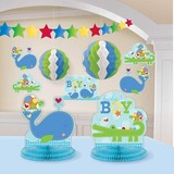 Decoratie kit baby boy dieren | 10 delig Decoratie kit baby boy dieren | 10 delig