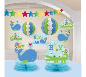 Dekoration Kit Baby Boy Tiere | 10 -Stück Dekoration Kit Baby Boy Tiere | 10 -Stück