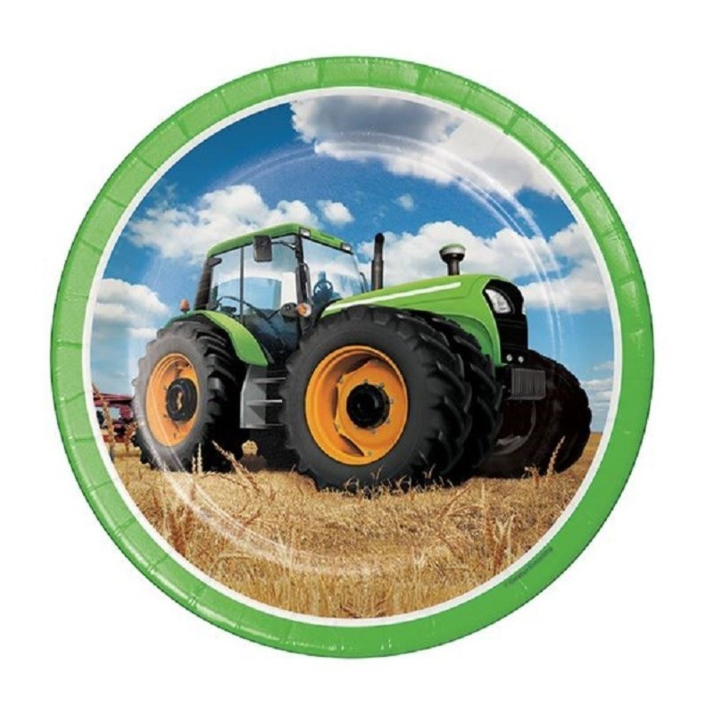 Creative Converting Tractor Time borden 23cm | 8 stuks Creative Converting Tractor Time borden 23cm | 8 stuks