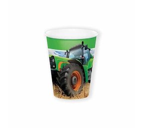 Creative Converting Tractor Time Cups 266ML | 8 pieces Creative Converting Tractor Time Cups 266ML | 8 pieces