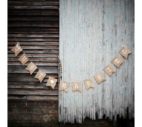 Flags Slinger Jute Just Married Flags Slinger Jute Just Married